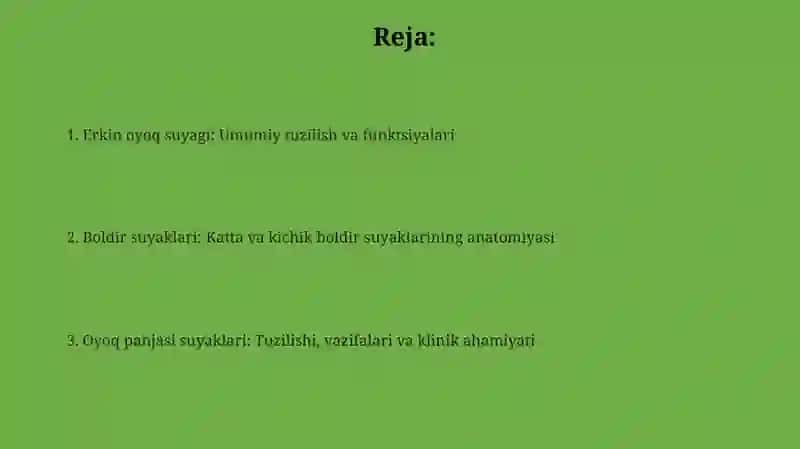 Erkin oyoq suyagi 2