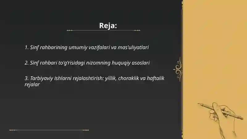 Sinf Rahbarining Tarbiyaviy Ishlarini Tashkil Etish Faoliyati 2