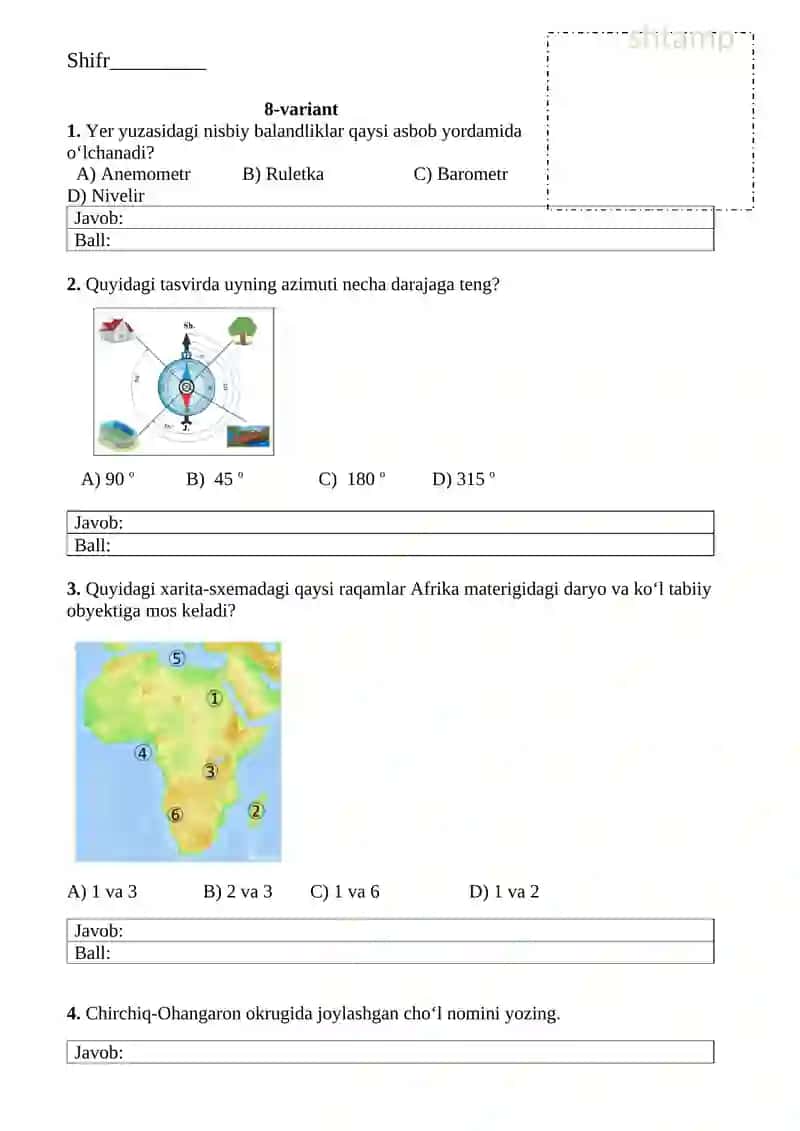 Yakuniy davlat attestatsiyada yozgan ishi (8-variant) 2