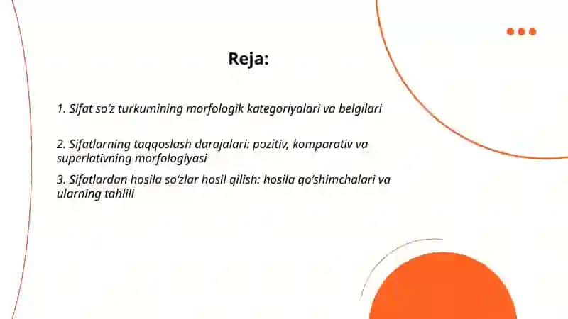 Morfologik tahlil sifat va son soʻz turkumining lisoniy tahlili 2
