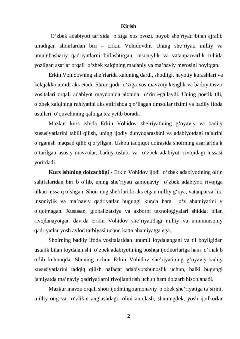 Erkin Vohidov she’riyatining gʻoyaviy badiiy xusuiyati 2
