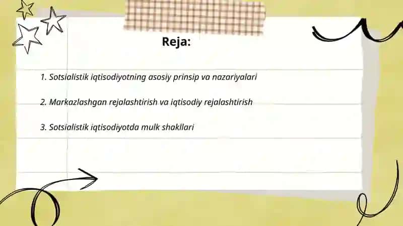 Sotsialistik iqtisodiyot to`g'risidagi fikrlar 2