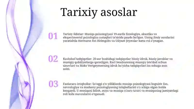 Musiqa Psixologiyasining Rivojlanish Tarixi 2