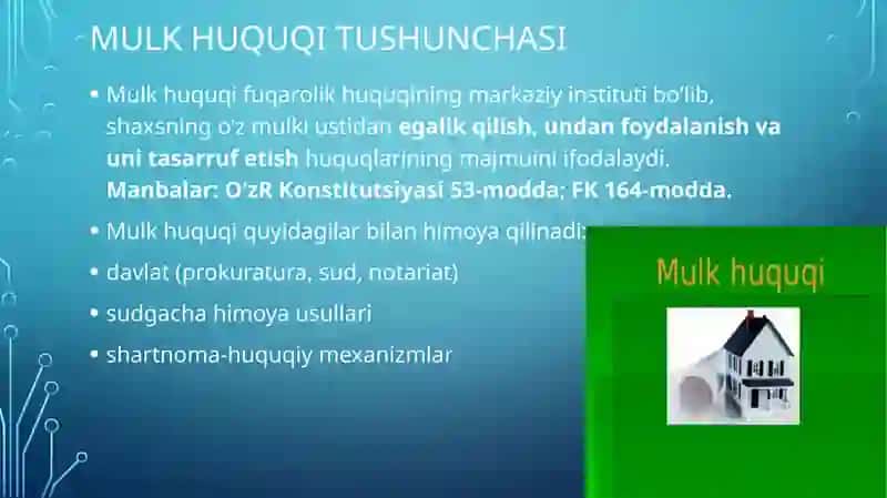Bitim va shartnoma asosida mulk huquqining vujudga kelishi.pptx 2