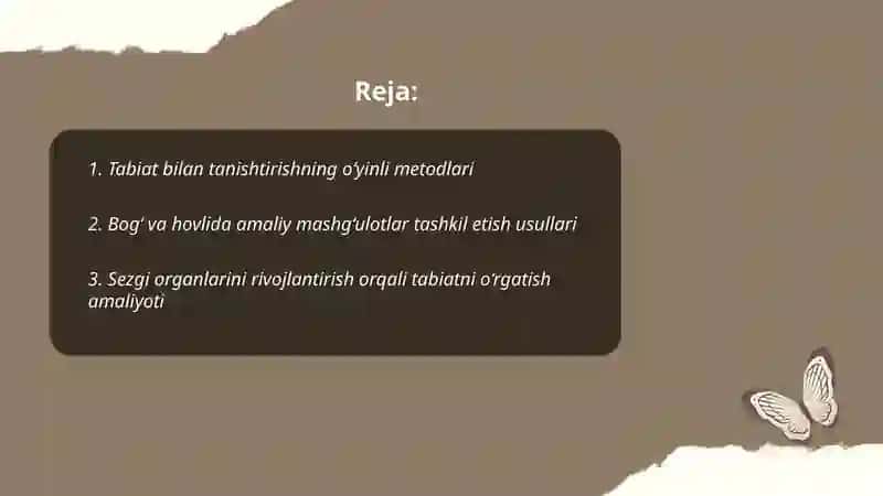 Tabiat bilan tanishtirishning amaliy metodi 2