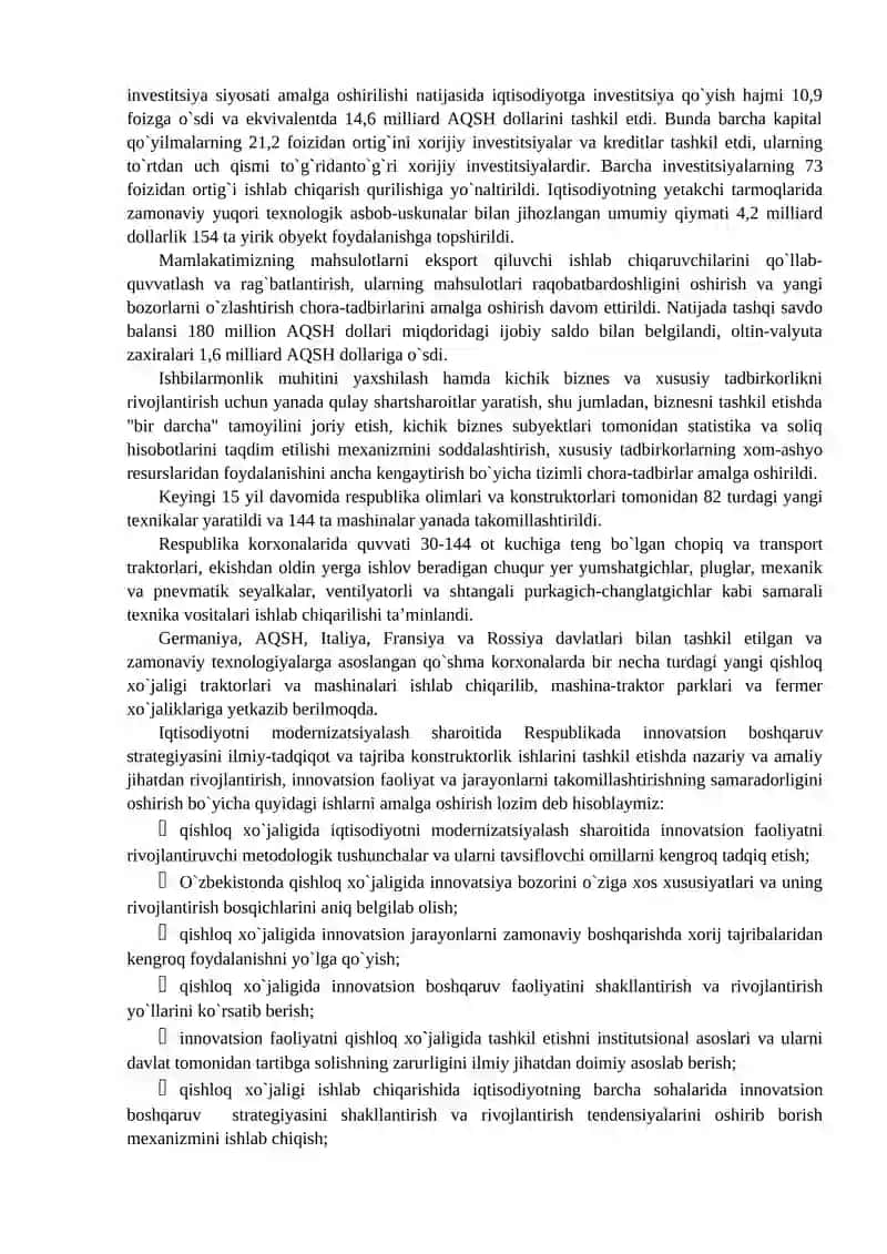 Qishloq xo`jaligida ilmiy tadqiqot va tajriba konstruktorlik ishlarini tashkil etish 2