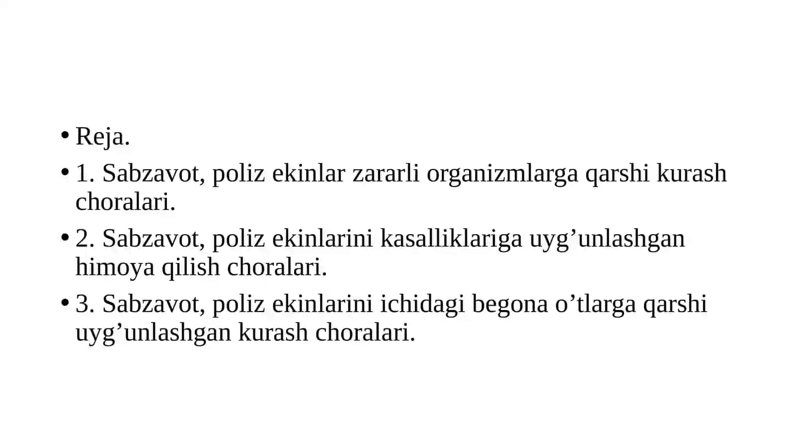 SABZAVOT, POLIZ EKINLARINI ZARARKUNANDALARI VA QARSHI KURASH CHORALARI 2
