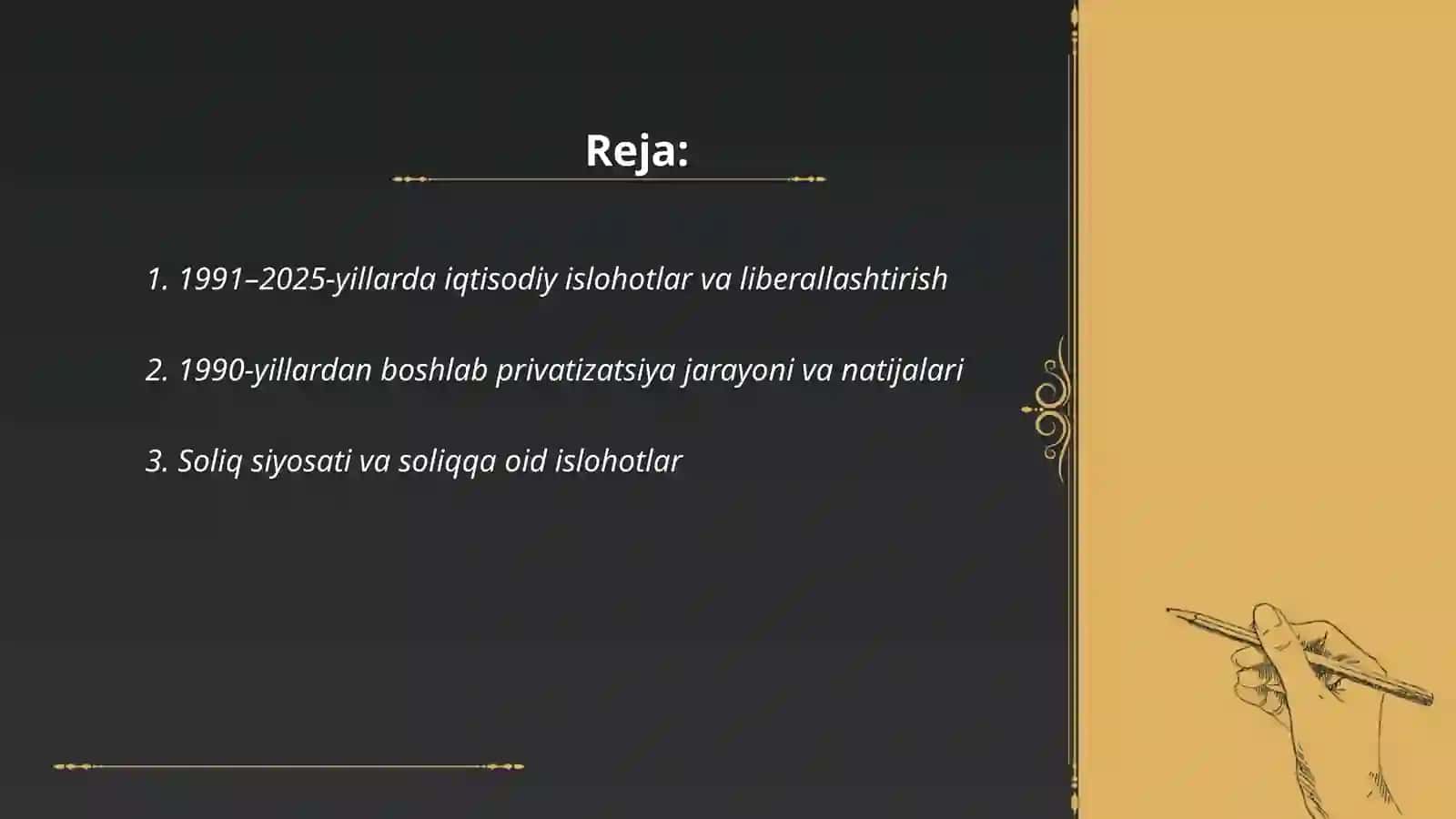 Davlatning 1991-2025-yillardagi iqtisodiy rivojlanishi 2