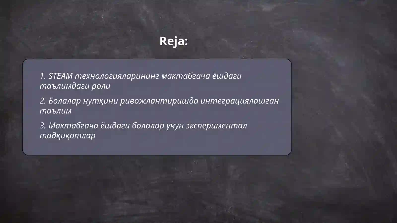 Maktabgacha yoʻshdagi bolalar nutqini rivojlantirish STEAM texnologiyalari 2