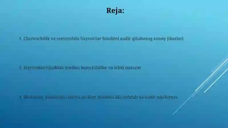O‘stirishdagi va bo‘quvdagi hayvonlarni hisobga olishni tekshirish 2