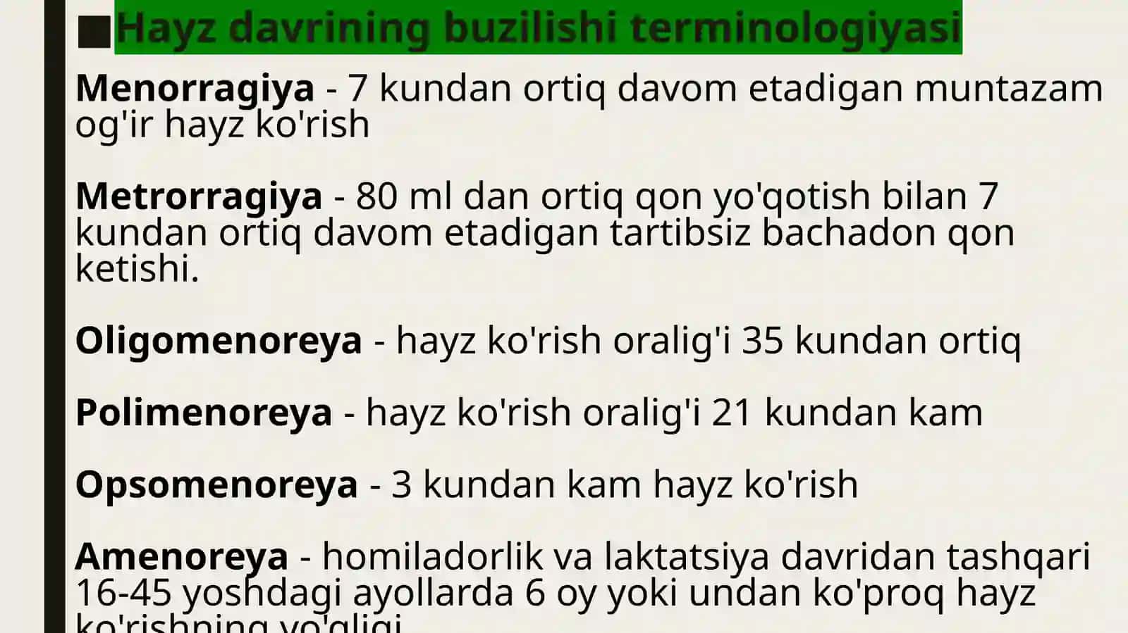 BACHADONDAN ANOMAL QON KETISHLAR, ABORTLAR BACHADONDAN TASHQARI HOMILADORLIK 2