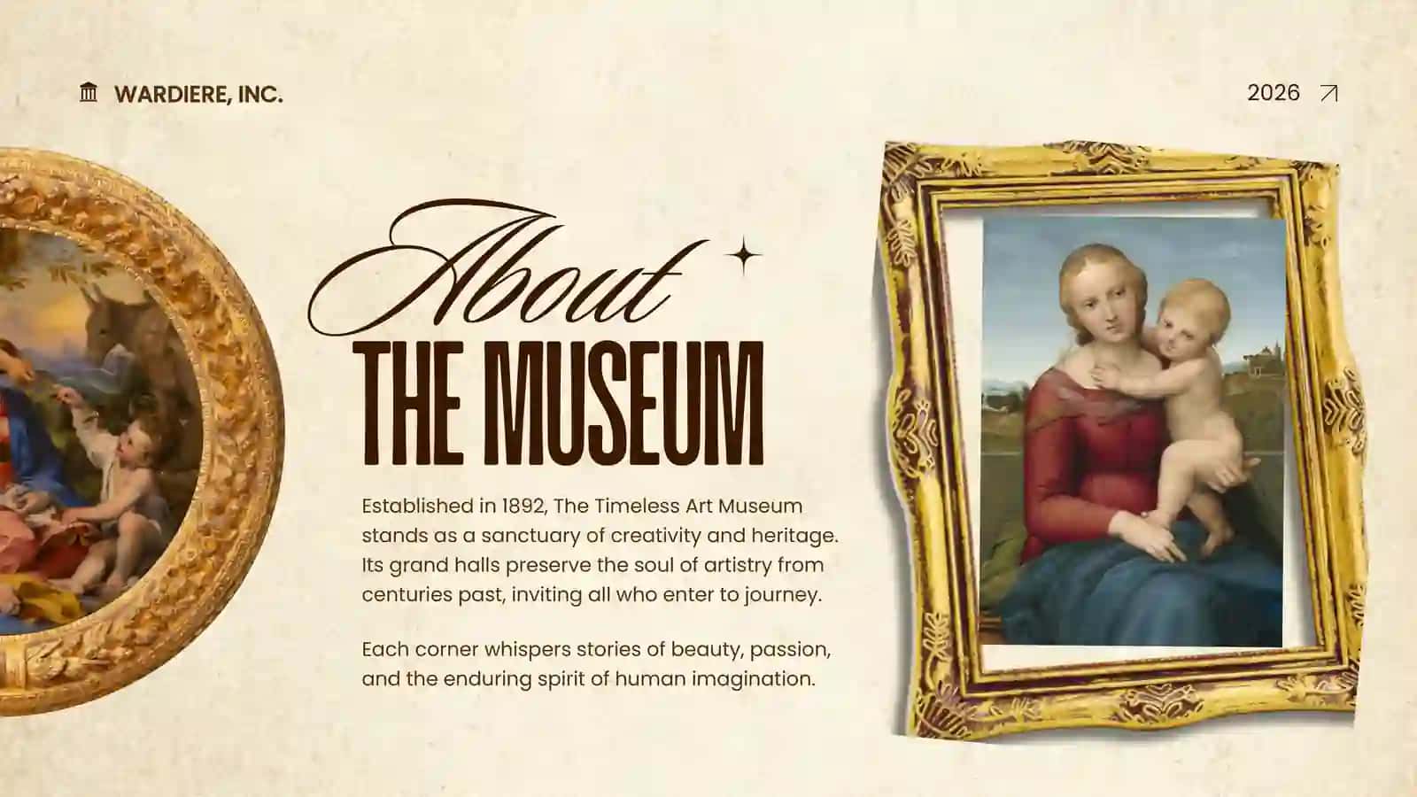 Timeless Art Gallery Presentation Template 2
