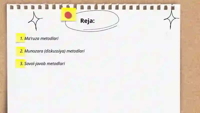 Ma'ruza metodlari 2