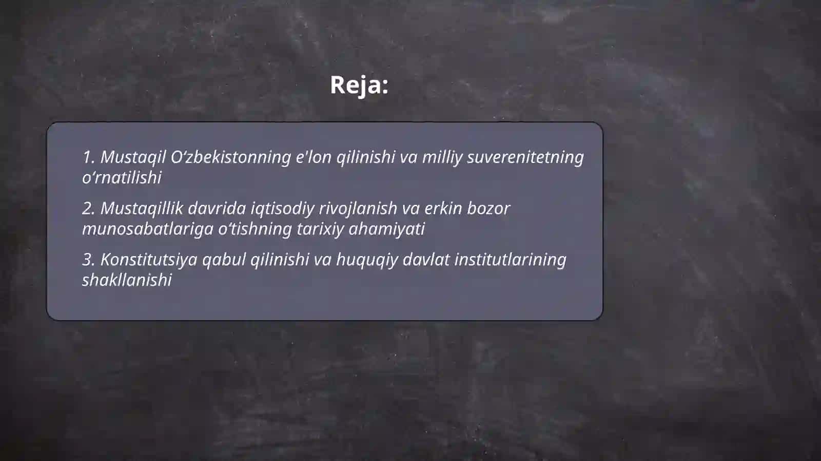 Mustaqil Oʻzbekistonning tashkil topishining tarixiy ahamiyati 2