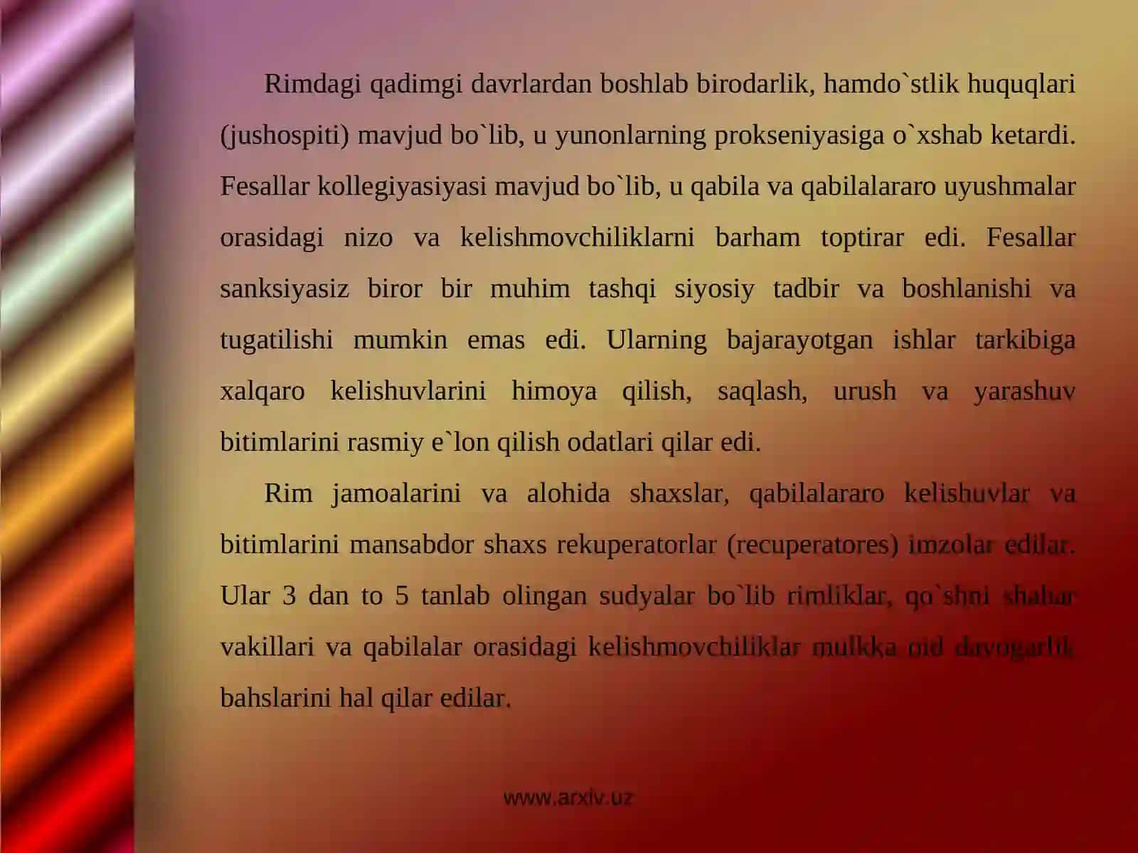 Qadimgi Rimda xalqaro munosabatlar va diplomatiya 2