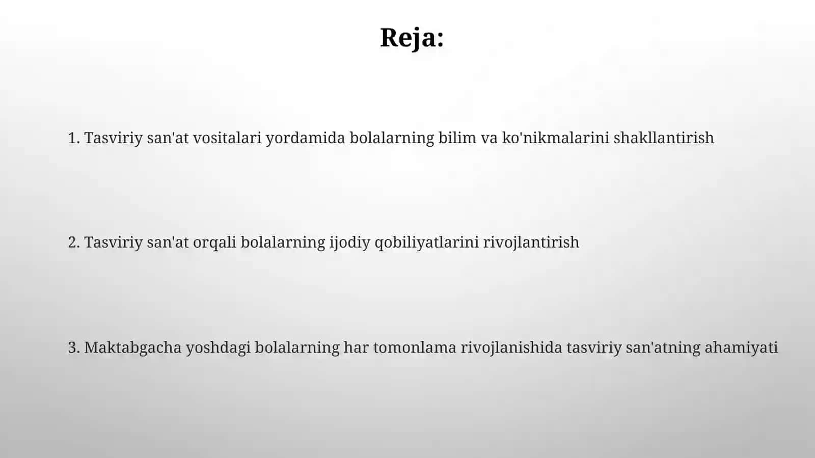 Tasviriy faoliyat va rivojlanish 2