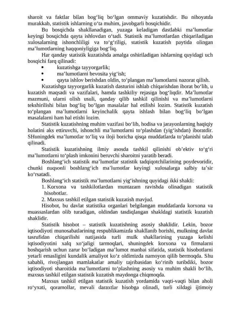 STATISTIK KUZATISH USULI 2