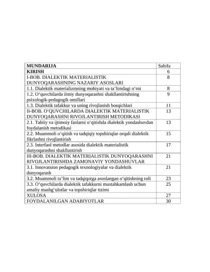 O‘quvchilarda dialektik materialistik dunyoqarashni  rivojlantirish metodikasi 2