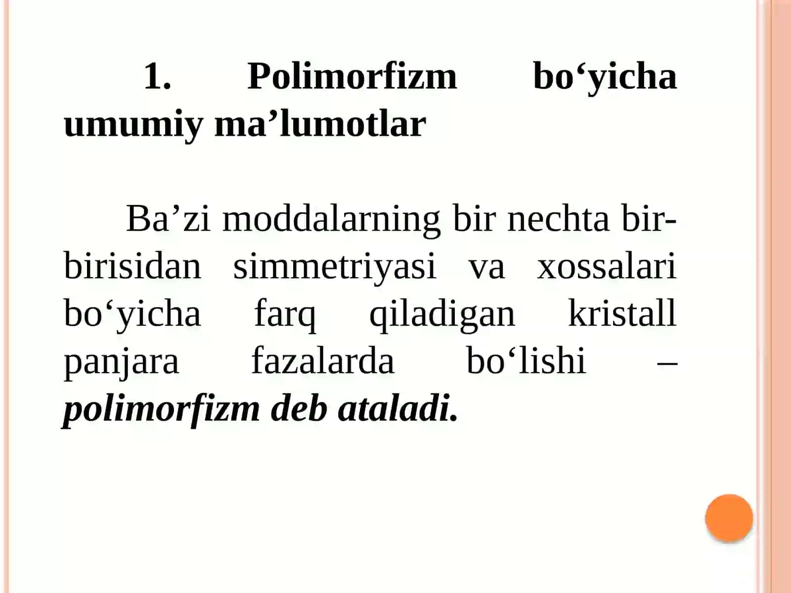 Polimorfizm va fullerlar 2