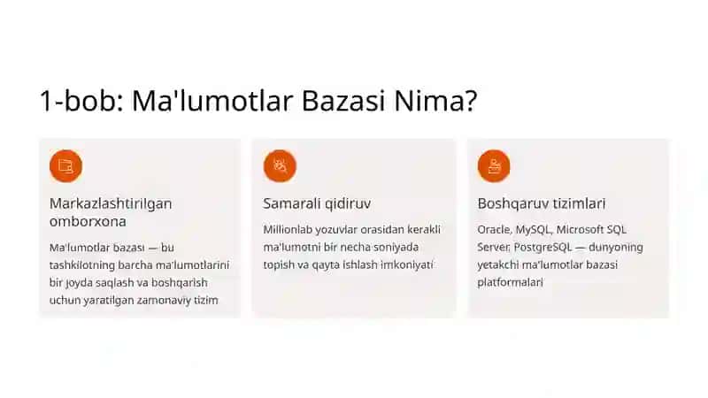 Ob'ektga Yo'naltirilgan Ma'lumotlar Bazasi: Zamonaviy Ma'lumotlarni Boshqarish 2