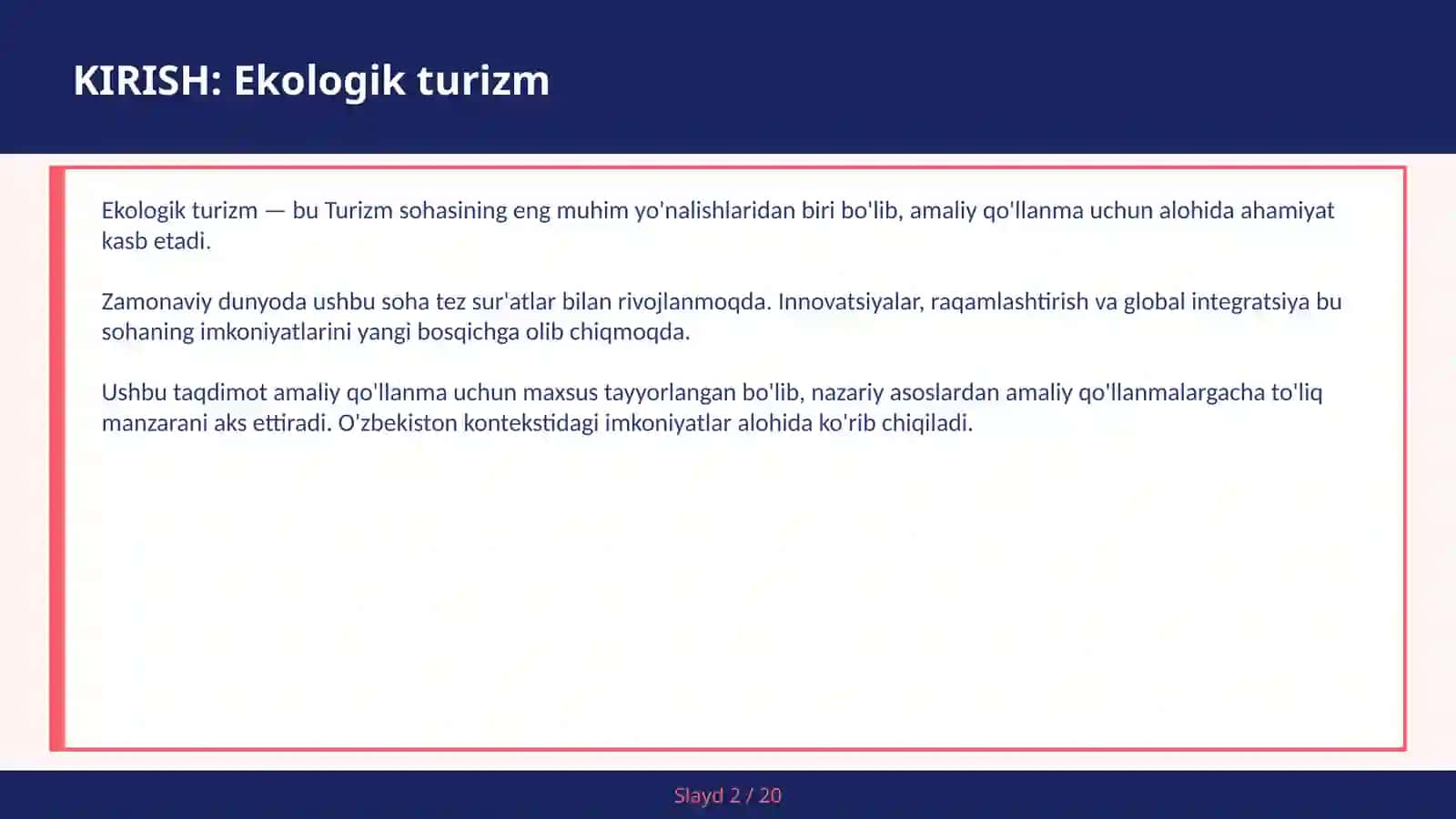 Ekologik turizm 2