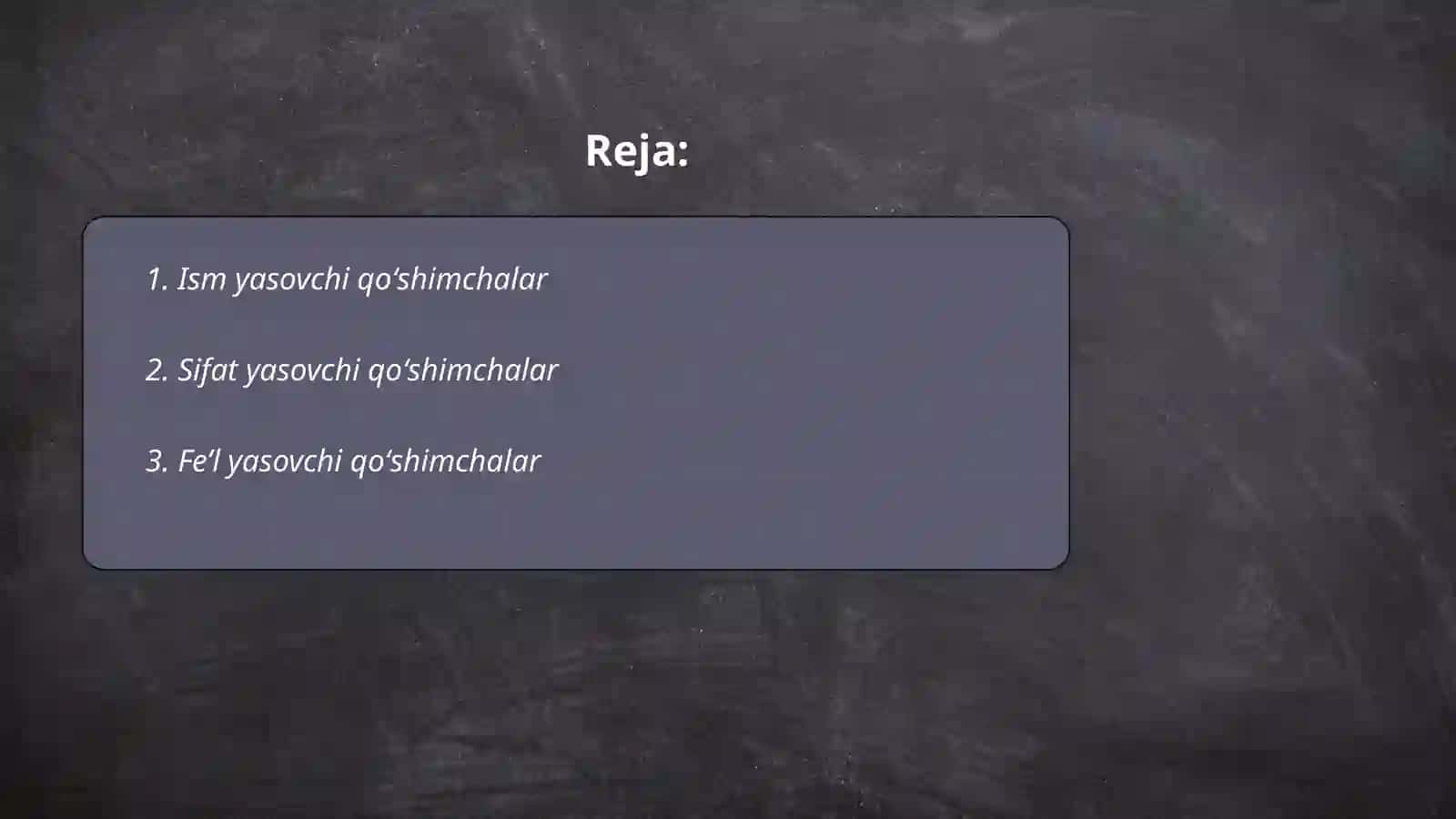 Shakl yasovchi qoʻshimchalar 2