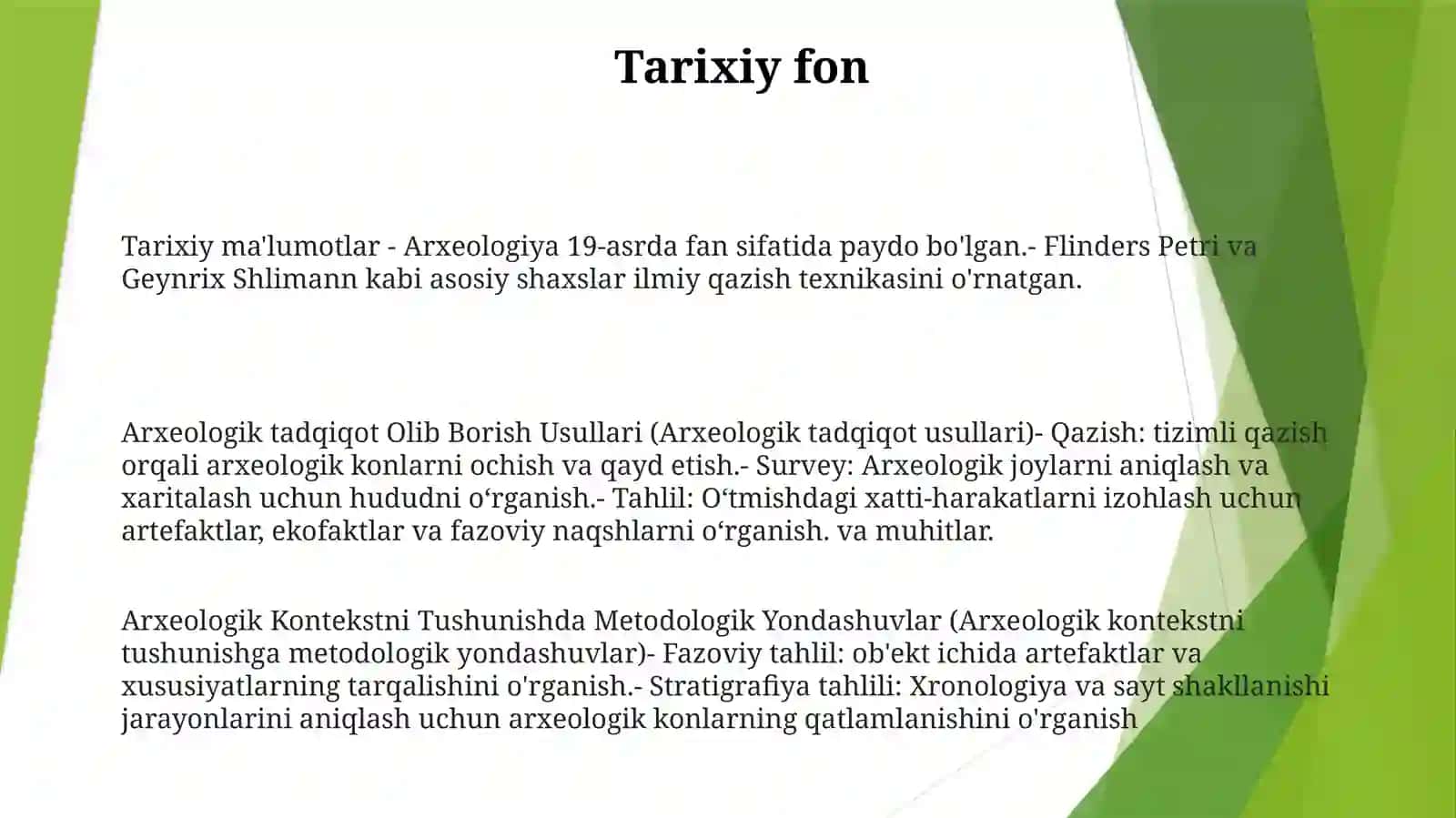 Arxeologik Tadqiqot Olib BorishUsullari 2