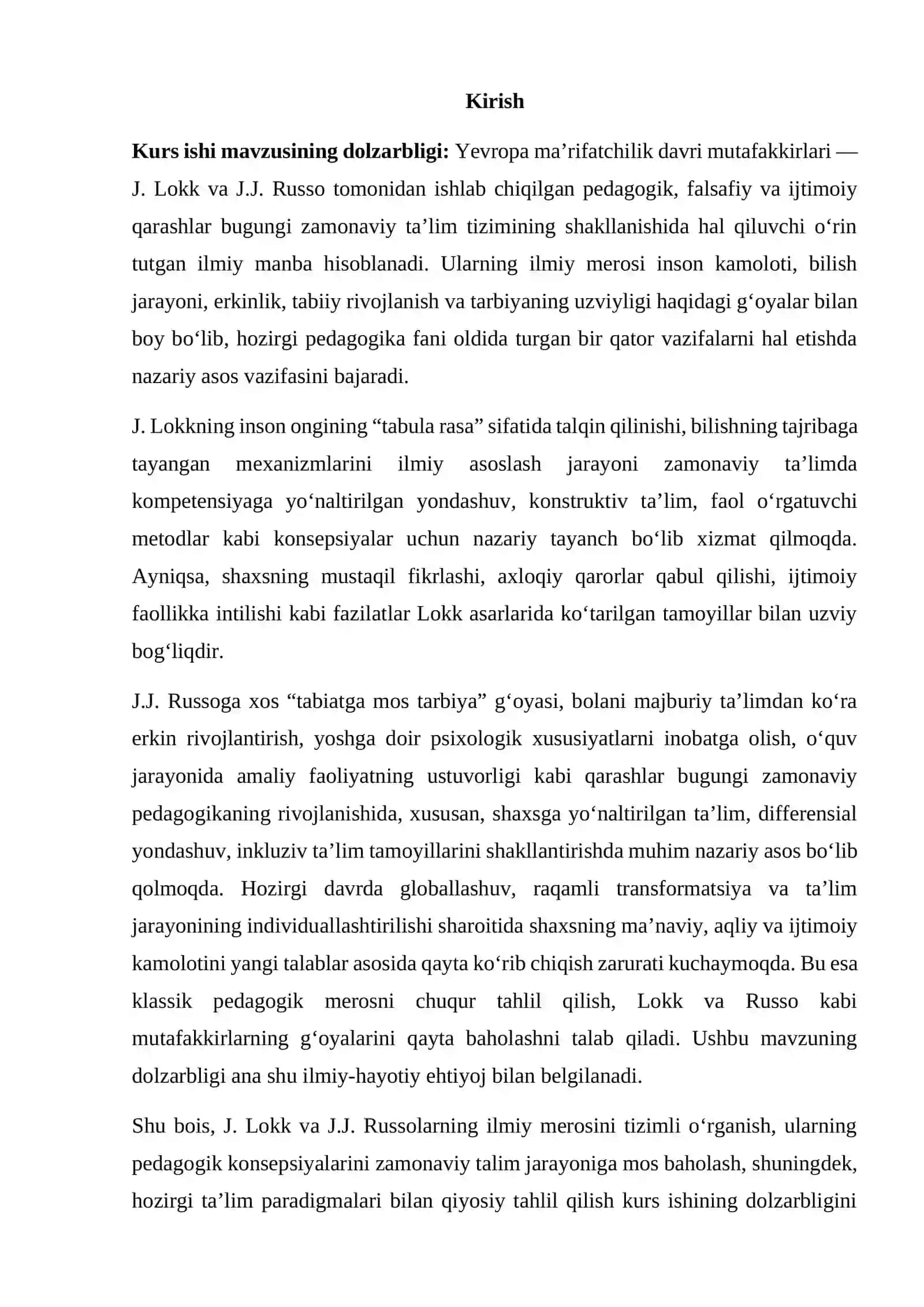 J. Lokk va J.J. Russolarning ilmiy merosida tahlili 2