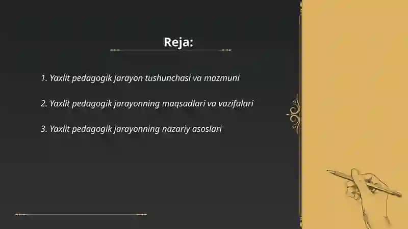 Yaxlit pedagogik jarajon va uning etaplari 2