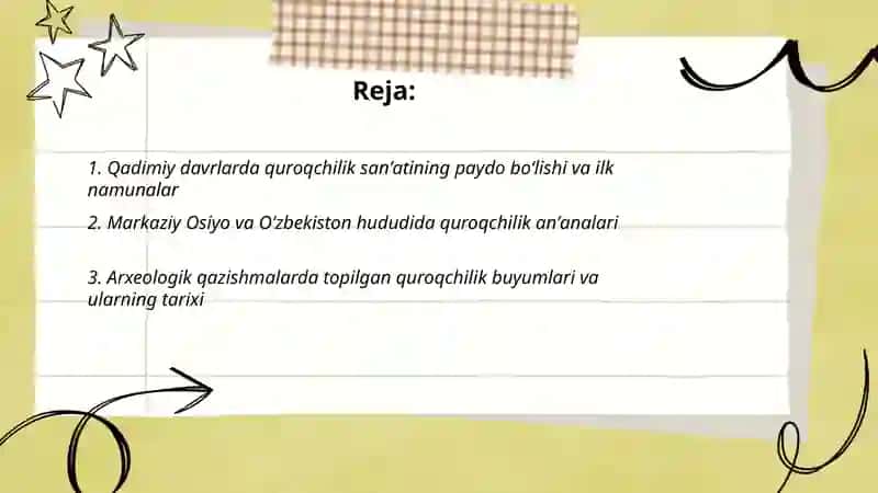 Quroqchilik sanʼati tarixi va uning rivojlanishi 2