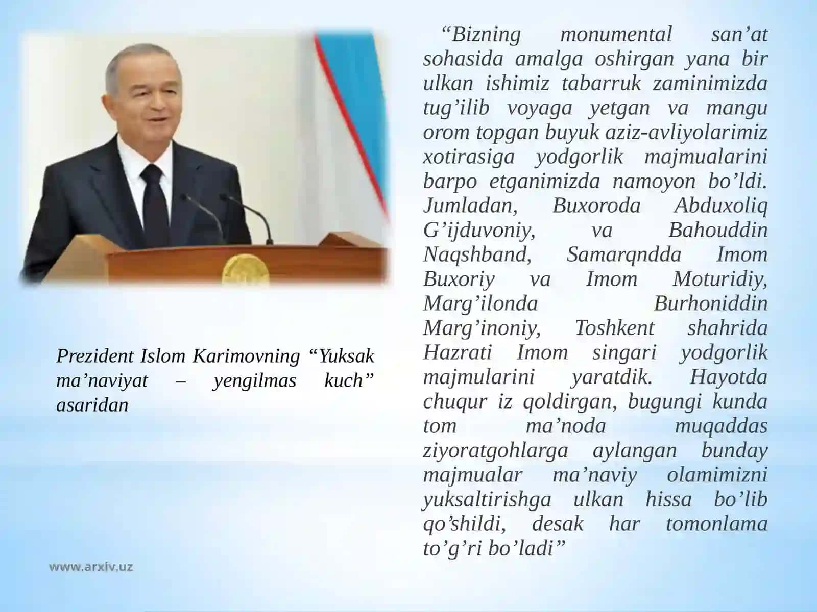 Bizning monumentalsan'at sohasida amalga oshirgan yanabirulkanishlar 2