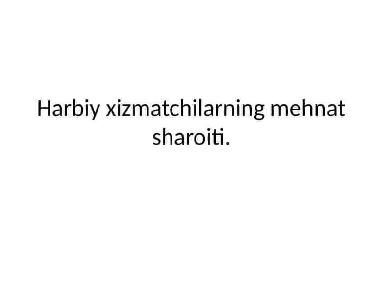Harbiy Gigiya va uning rivojlanishi 2