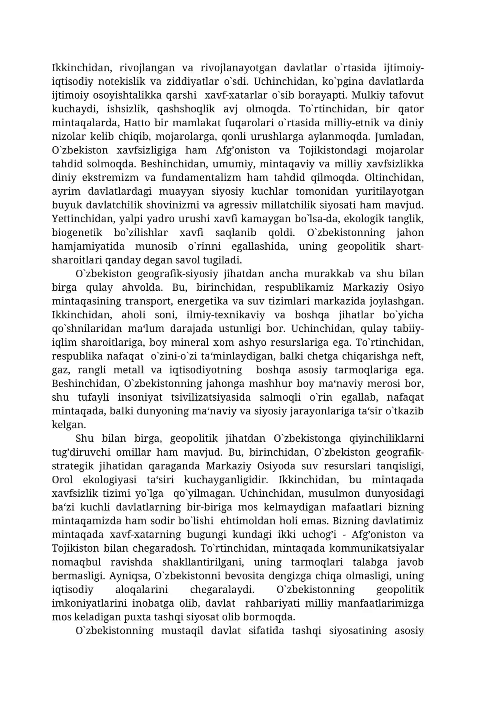 11-mavzu. O‘zbekiston va jahon hamjamiyati 2