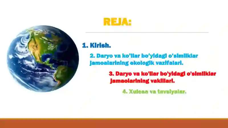 Daryovako’llar bo’yidagi o’simliklar jamoalarining ekologik vazifalari 2
