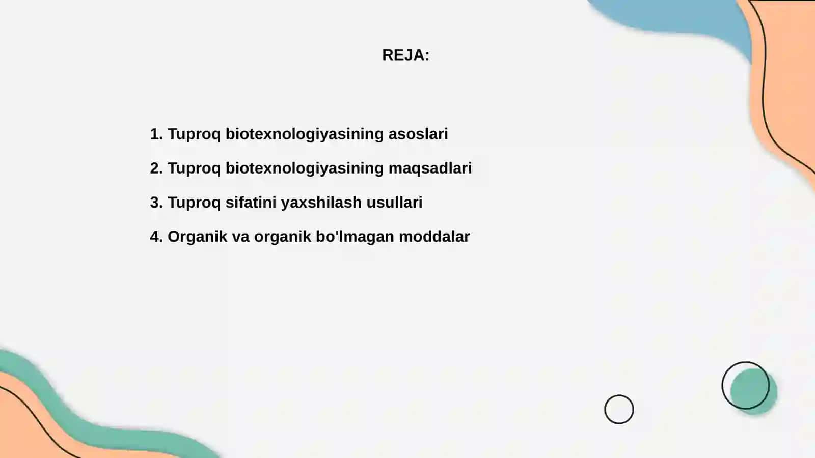 Tuproq biotexnologiyasi va uning vazifalari 2