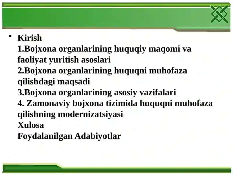 Bojxona Organlarining Huquqni Muhofaza Qilish Faoliyatidagi Maqsad va Vazifalari 2