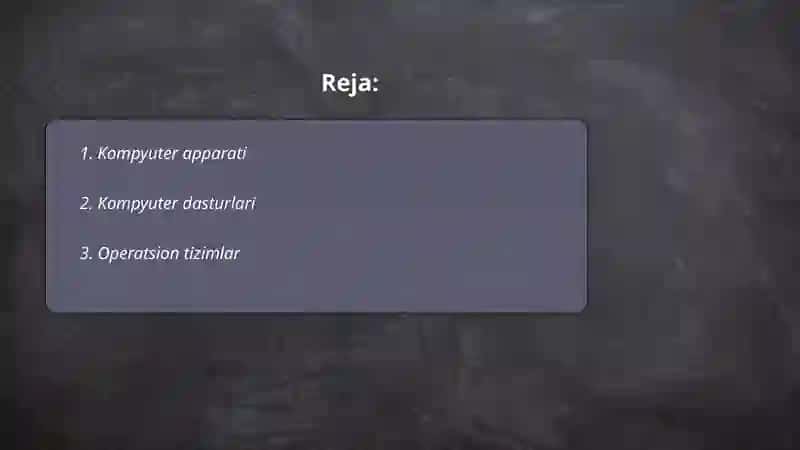 Kompyuter apparati 2