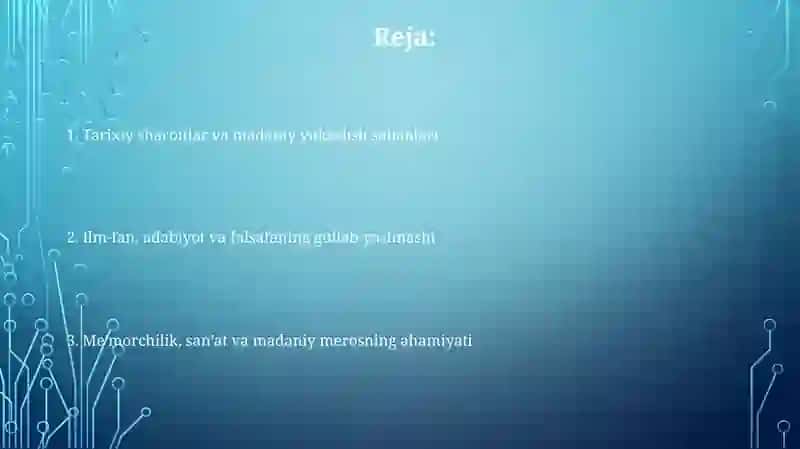 Madaniy uyg'onish(Renessans) 2