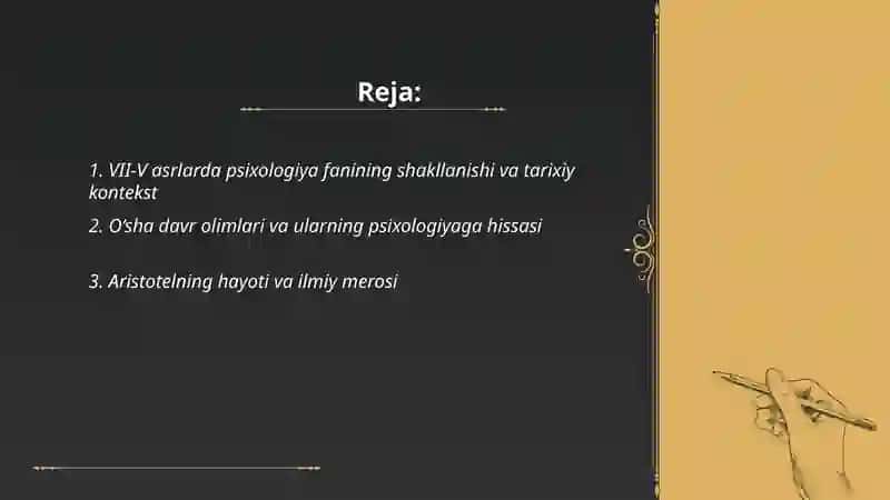 VII-V asrlarda psixologiya rivojlanishga hissa qo‘shgan olimlar 2