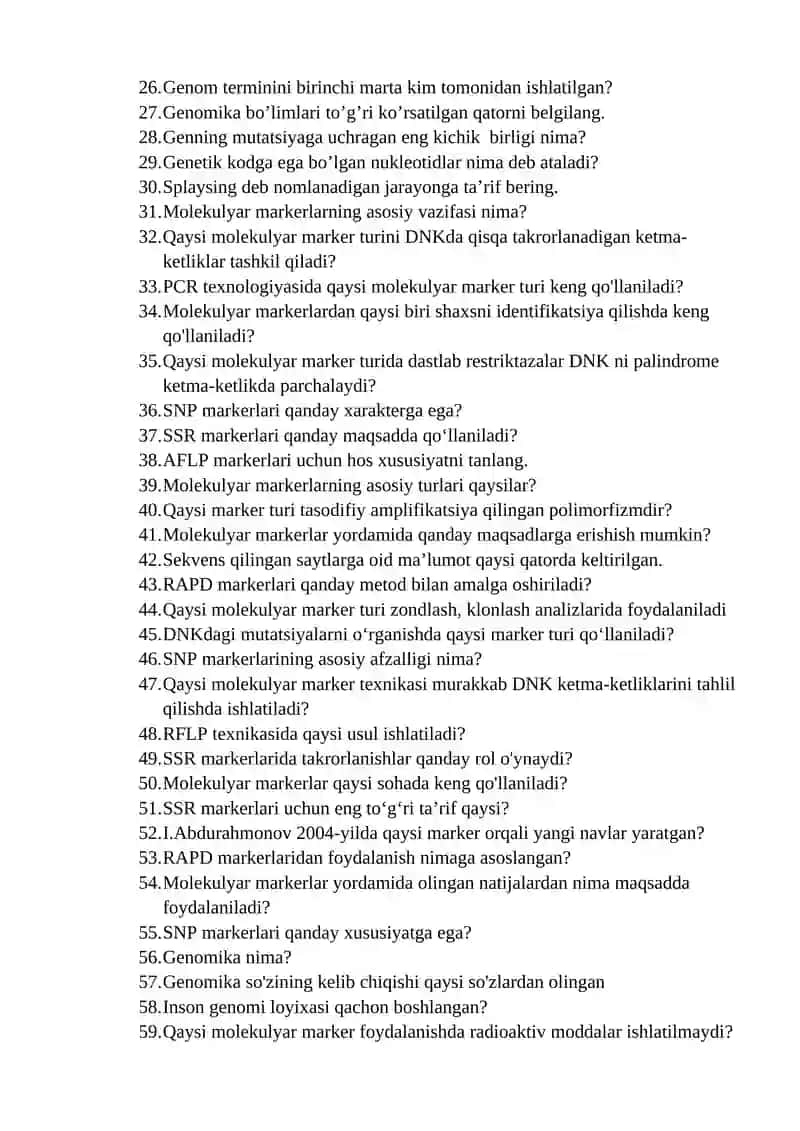 Bo‘laklangan fragmentlar uzunliklari polimorfizmi 2
