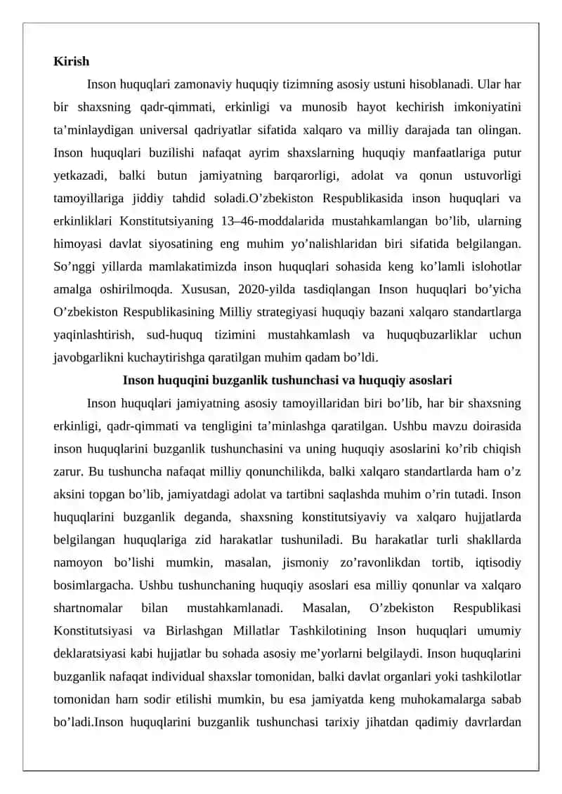 Inson huquqini buzganlik uchun yuridik javobgarlik turlari 2
