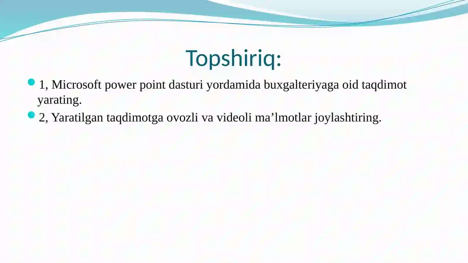 Buxgalteriyaga oid taqdimot 2