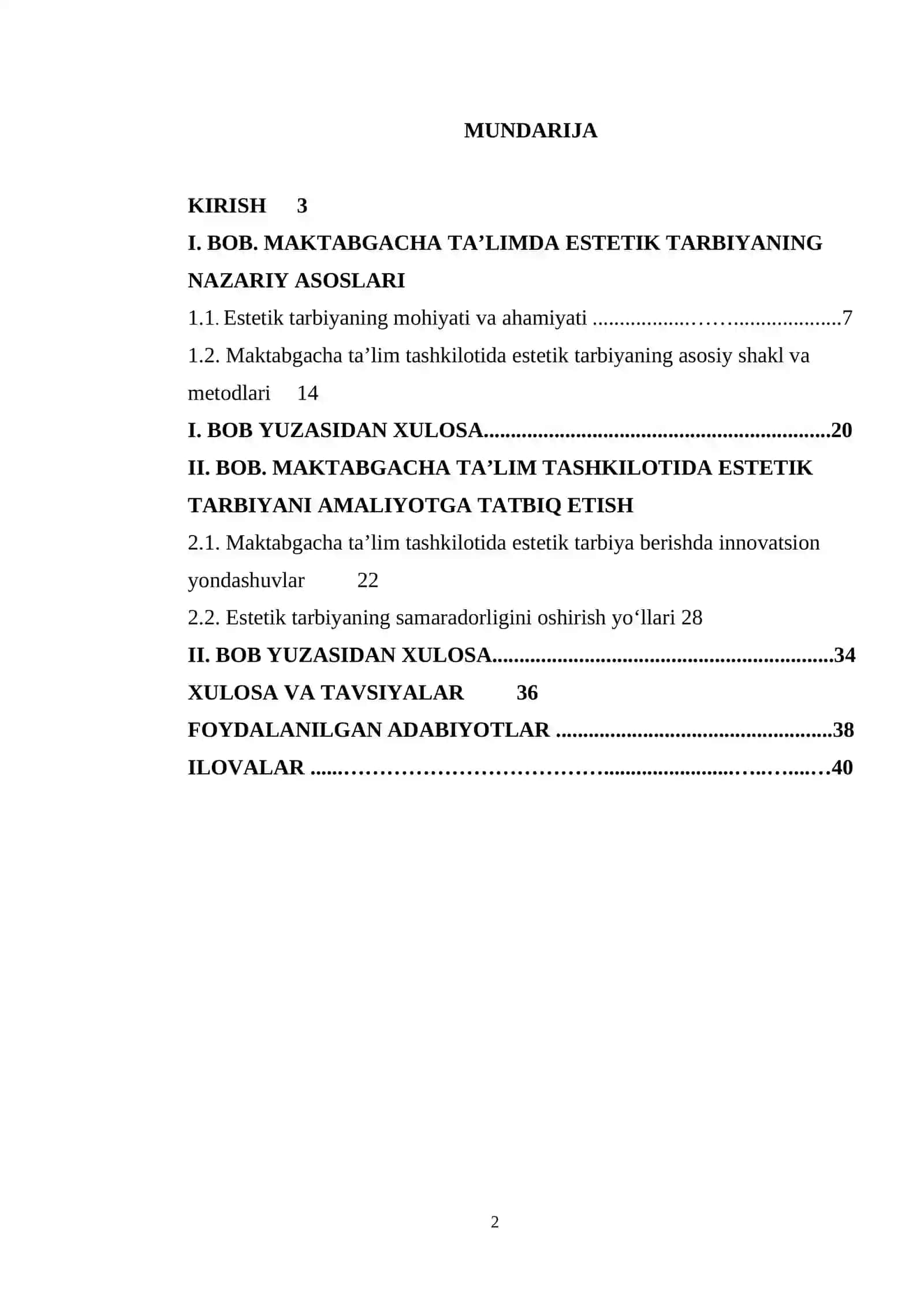 MAKTABGACHA TA’LIM TASHKILOTIDA ESTETIK TARBIYA 2