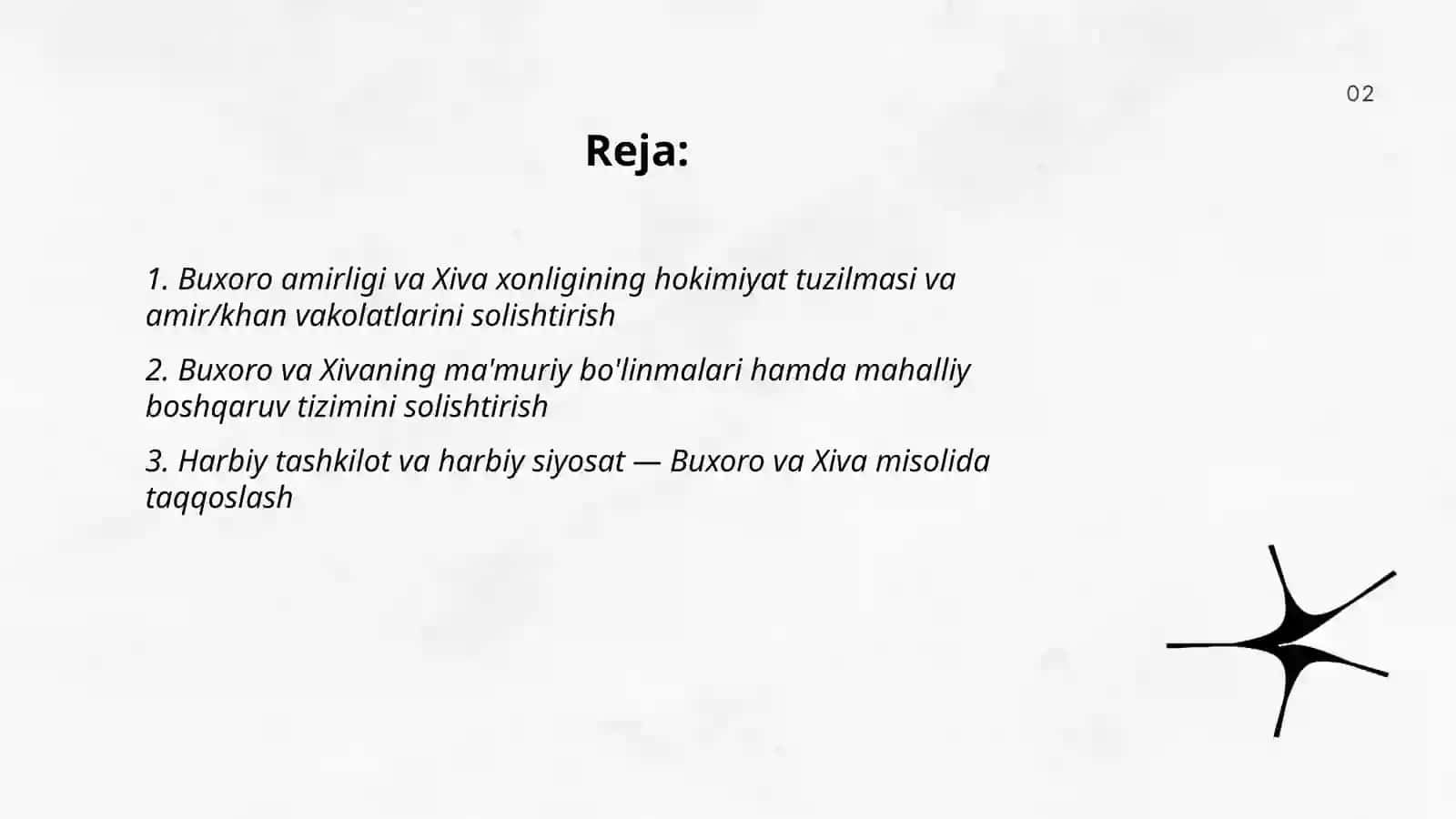 Buxoro amirligi va Xiva xonligining siyosiy hamda ijtimoiy hayotini solishtirish 2