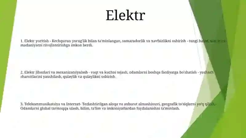 Elektr yoritish va elektr jihozlari 2