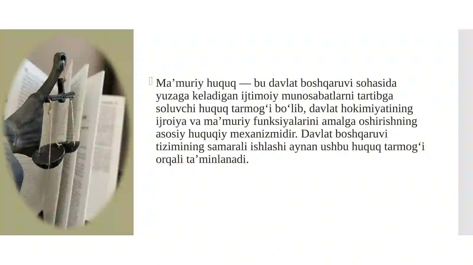 MA’MURIY HUQUQNU ISLOH QILISHNING DOLZARB MASALALARI 2