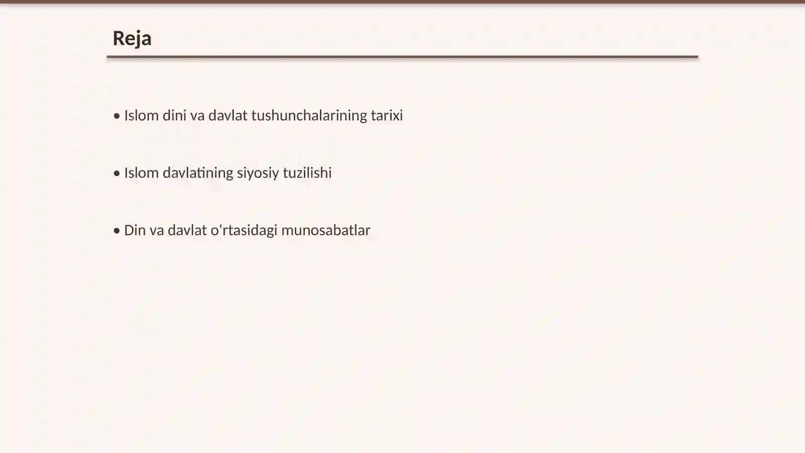 Islom tarixida davlat va din tushunchalari tarifi 2