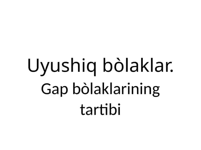 Ŏzbektili tarixi 2
