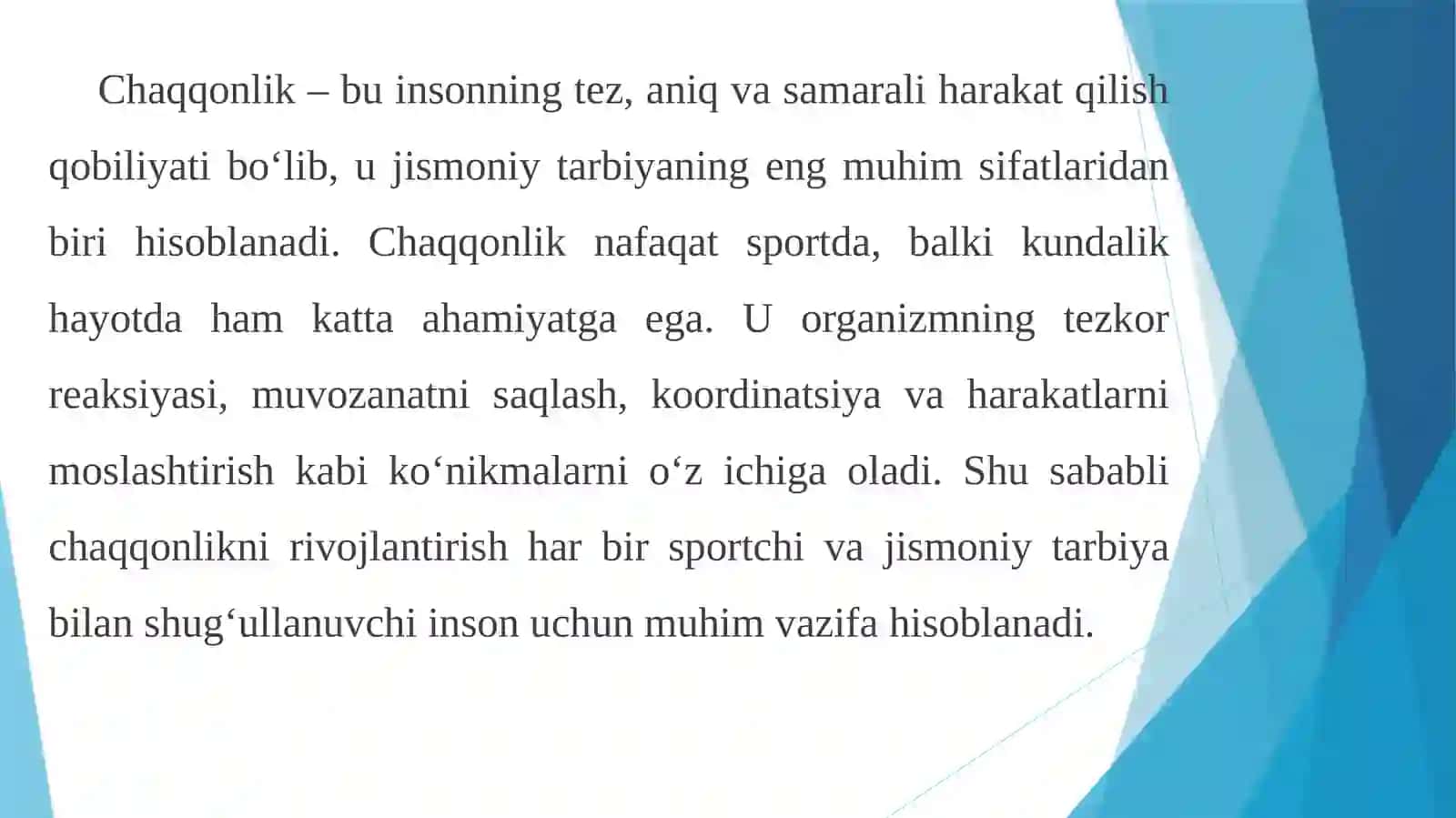 Chaqqonlikni tarbiyalash 2