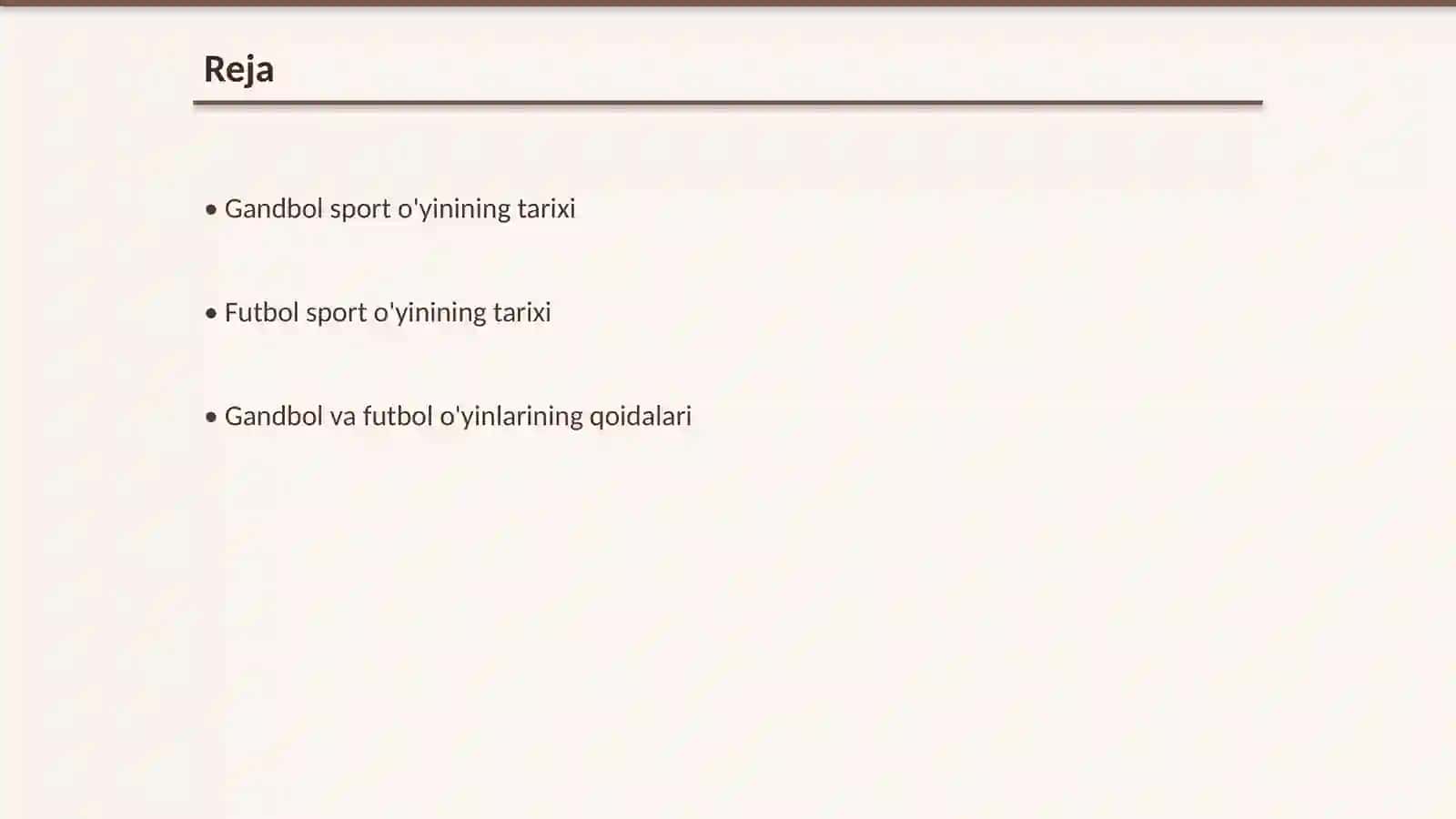 Gandbol va futbol sport o’yini haqida 2